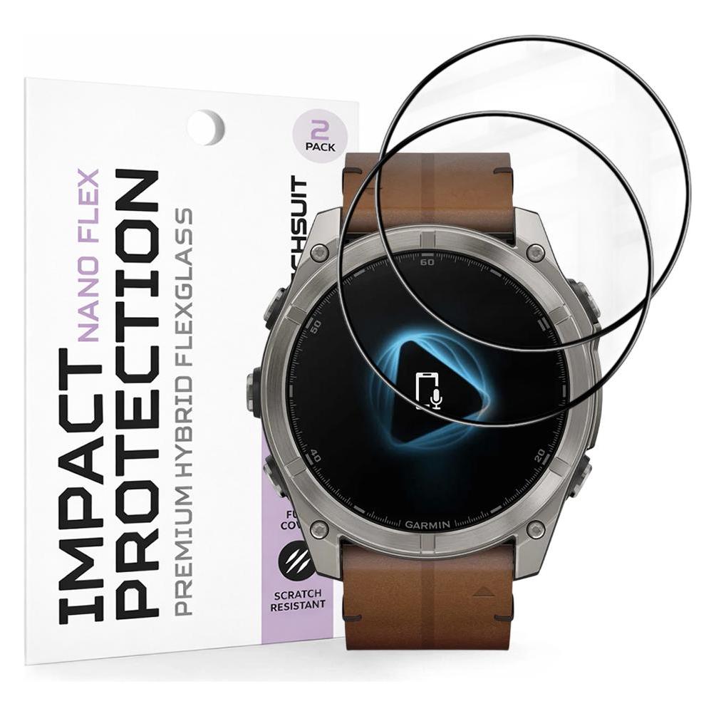 Techsuit - Nano Flex (2 pack) - Garmin Fenix 8 51mm - Black (66920069)