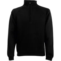 Fruit of the Loom Herren Classic Zip Neck Sweat Sweatshirt 62-114-0 black M