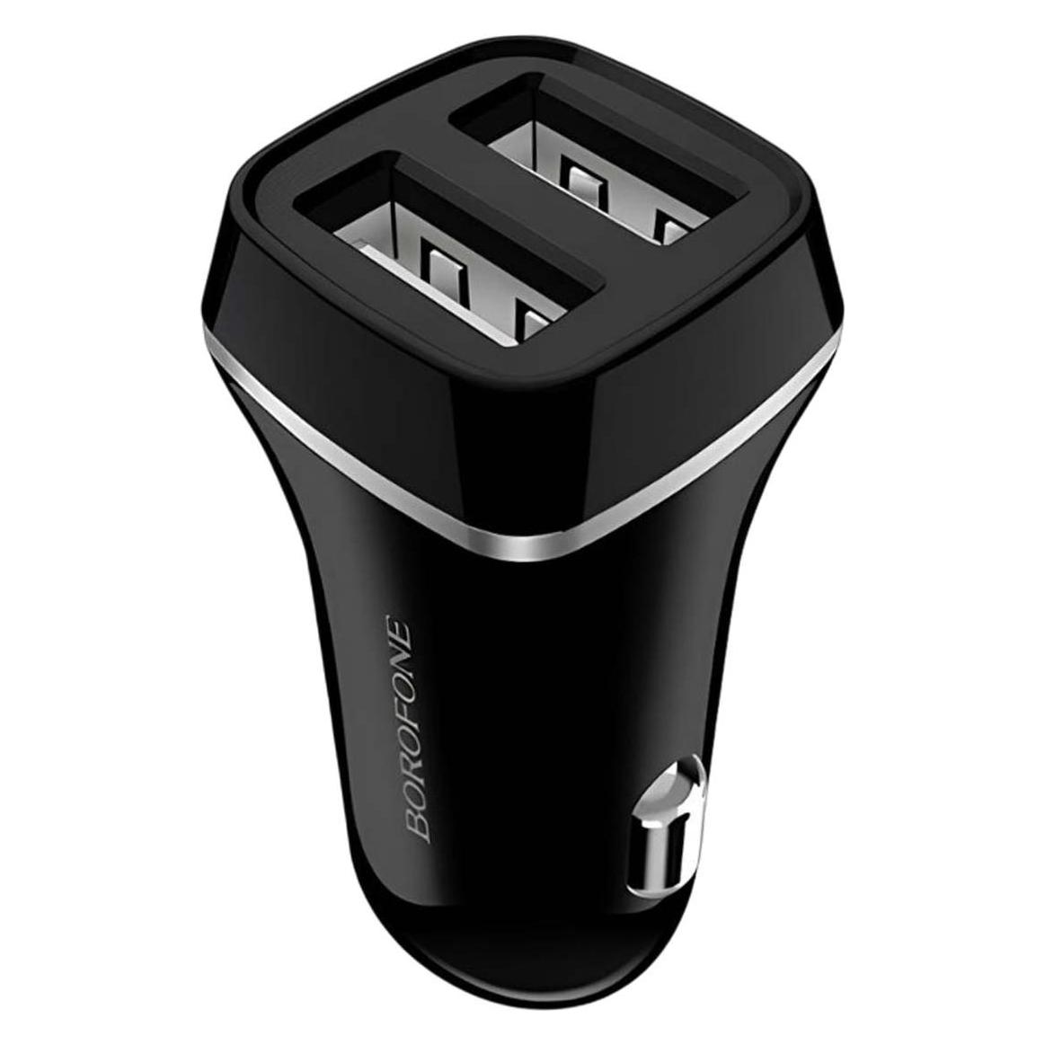 Borofone Autoladegerät BZ2 mit zwei USB-Anschlüssen (2,4A) schwarz (BFO-BZ2-B)