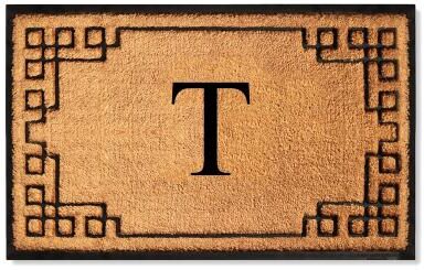 A1 Home Collections Natural Coir & Rubber Door Mat, Heavy Duty, Dirt Trapping, Thick & Durable Outdoor Entry Mat