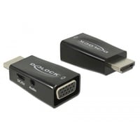 Adapter HDMI-A Stecker > VGA Buchse mit Audio schwarz