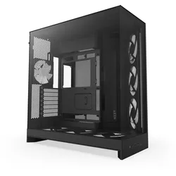 NZXT H9 Flow RGB+ (2025) All Black Midi Tower ATX Gaming Gehäuse schwarz mit Glasfenster