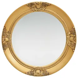 Décoshop26 - Runder Wandspiegel im Barockstil 50 cm goldfarben DEC022887 DEC022887