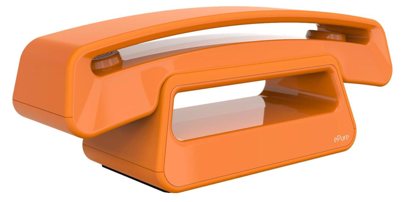 Alcatel ePure#3 Iconic DECT-telefoon met draadloze headset en luidsprekerfunctie, Oranje