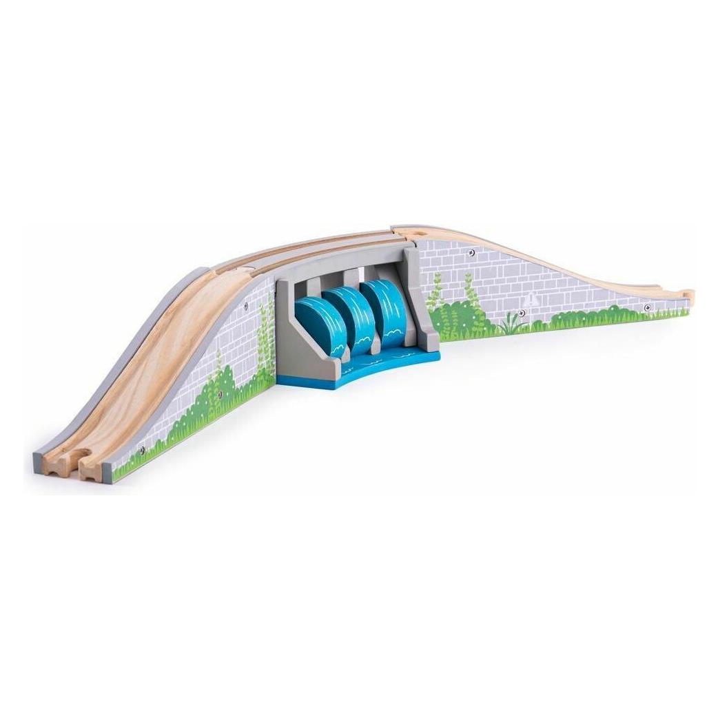 Bigjigs Holzschienen - Brücke mit Wasserfall (BJT279)