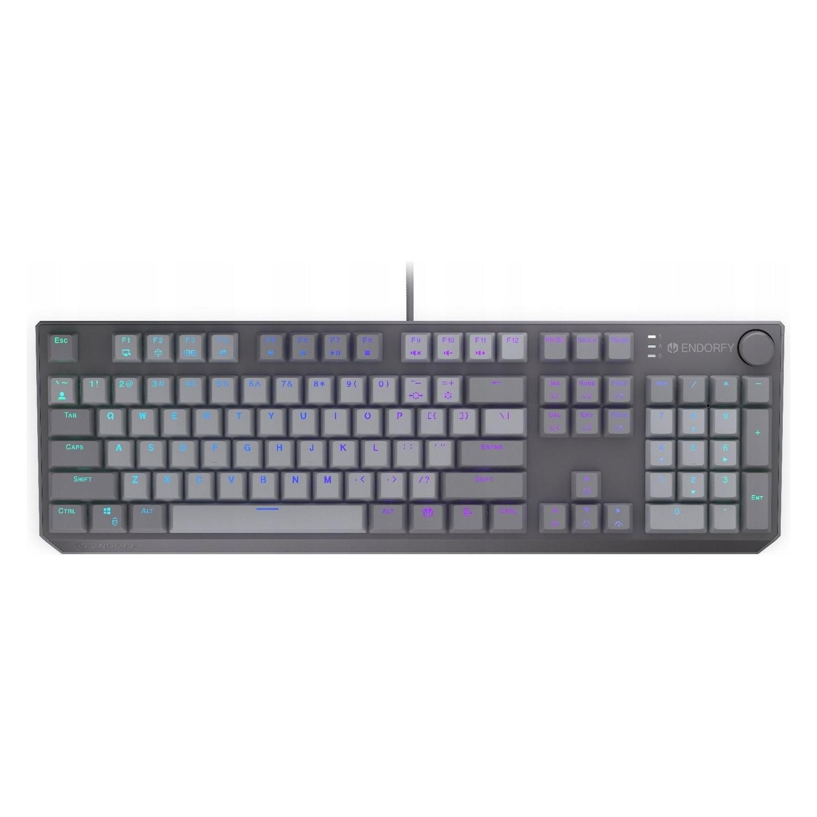 Endorfy Thock V2 US grau / Gaming-Tastatur / Kabelgebunden / USB / US-Layout / 104 Tasten (US, Kabelgebunden) (EY5A125)