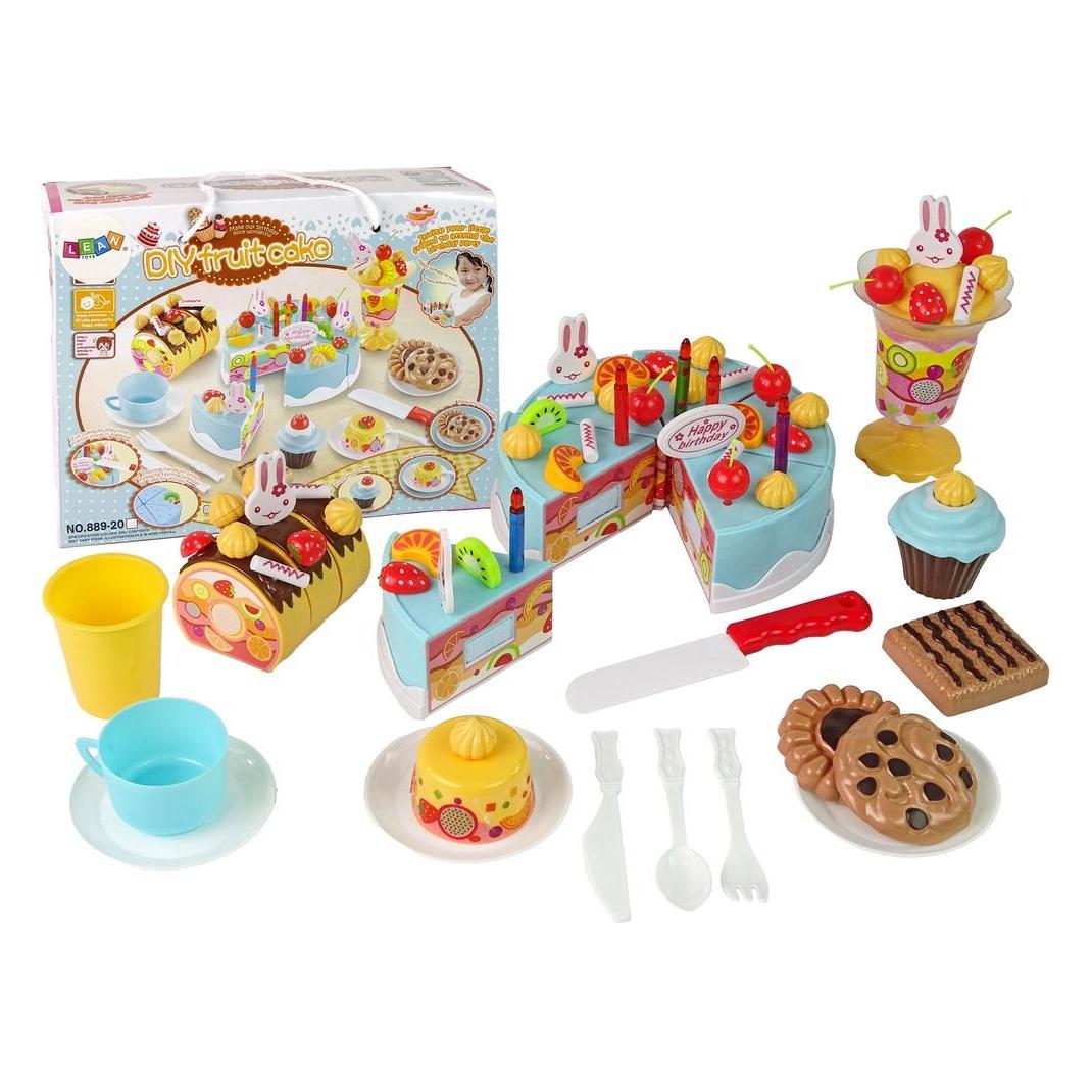 Lean Toys DIY Kuchen-Süssigkeiten-Set mit Klettverschluss (33494051)