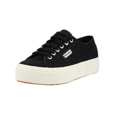 Plateausneaker SUPERGA "Superga Sneaker Textil", Damen, Gr. 40, Textil, schwarz, Schuhe Plateausneaker