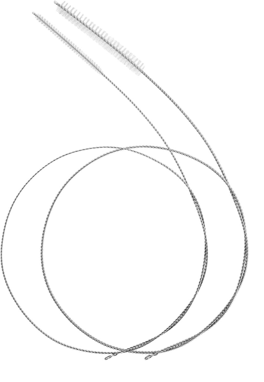 Solidchoice Reinigingsborstel set van 2, 100 cm lange flexibele roestvrijstalen slangborstels