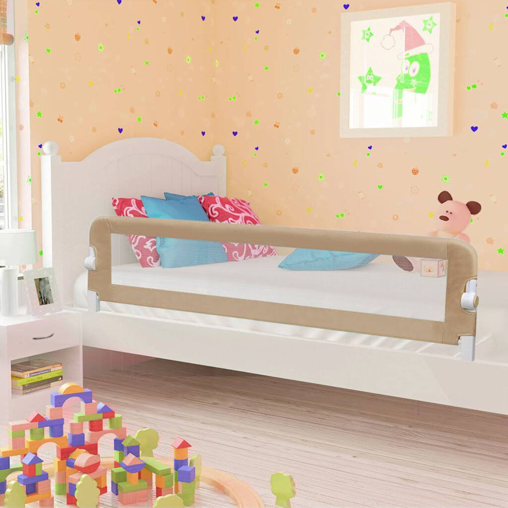 Symple Stuff Lykke Toddler Safety Side Rails Taupe 42cm H x 40.5cm W x 180cm L