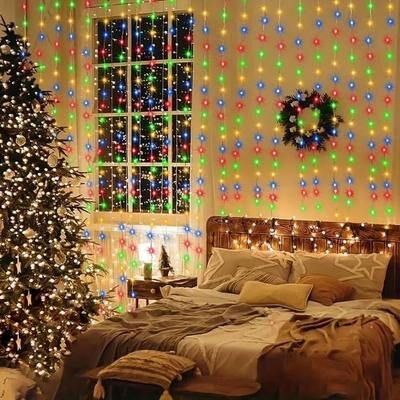 Uplift Picks Radiant USB Curtain Lights For Peaceful Ramadan And Eid Celebrations Home multicolor 4mx2m 300leds