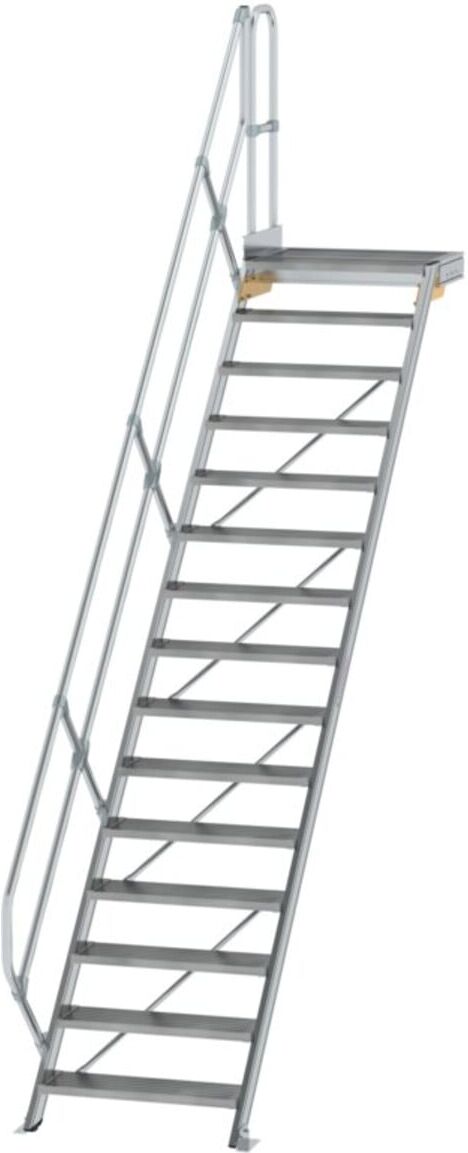MUNK Aluminium-Treppe Plattform 45° 15 Stufen (600455)