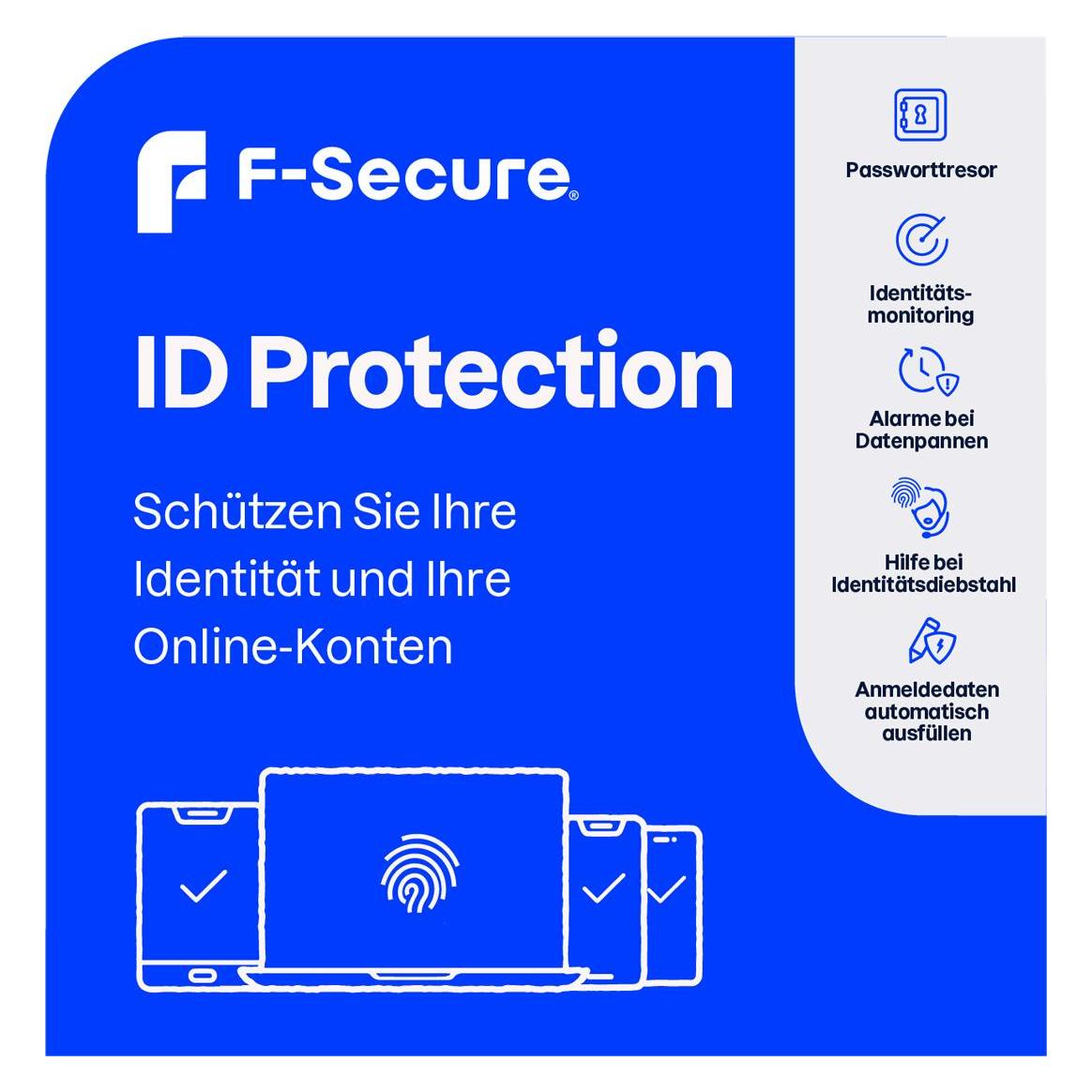 F-Secure ESD ID PROTECTION - 10 Devices 1 Year (10 User, 12 Monate) (FCKRBR1N010E2)