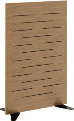Akustik Trennwand Paperflow®, 30 mm starker Akustik-Schaumstoff, Holz, Buche lackiert, B 795 x T 370 x H 1250 mm