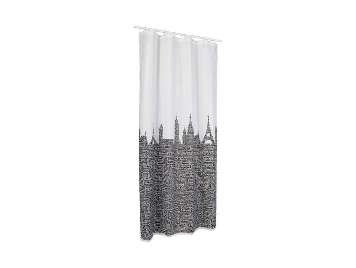 Spirella Duschvorhang Urban Schwarz 120 × 200 cm