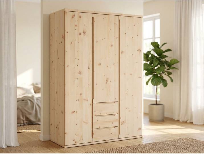 Zirbenschrank „Valentin“ 3-türig Massivholz Zirbe