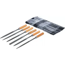 BGS DIY 50201 Satz Schlüsselfeilen mit Holzheft Länge 100mm 6 teilig