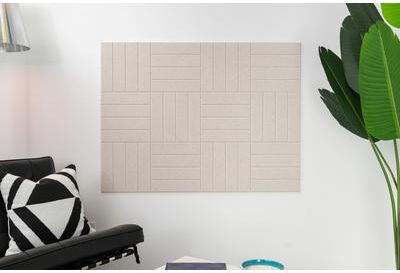 Felt Right Weave Latte   Sound Dampening Pinnable Tiles
