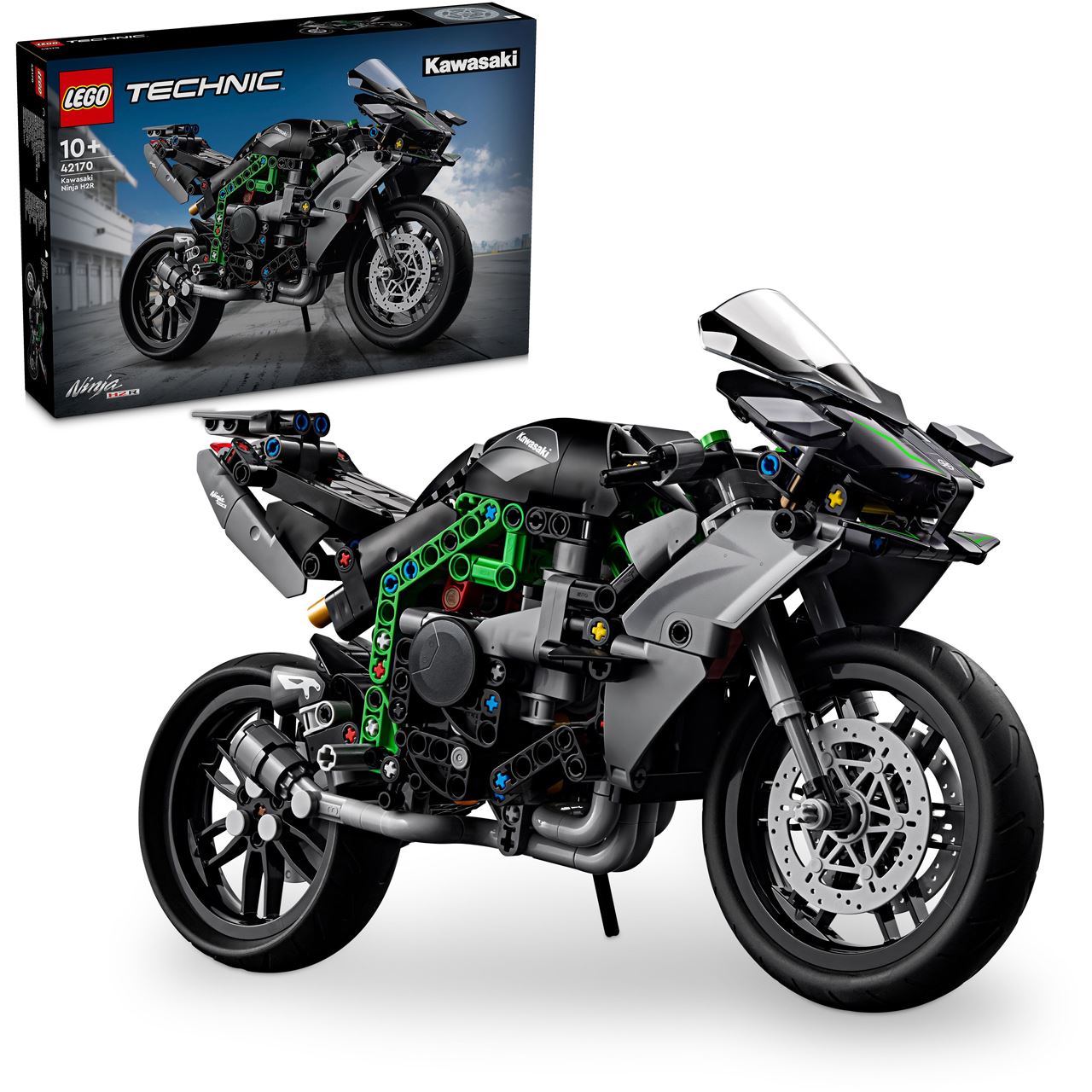 LEGO Technic 42170 Kawasaki Ninja H2R Motorrad 42170, Geschenk für Kinder