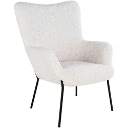 Ebuy24 Glasgow Sessel Lammfellimitat, weiß.
