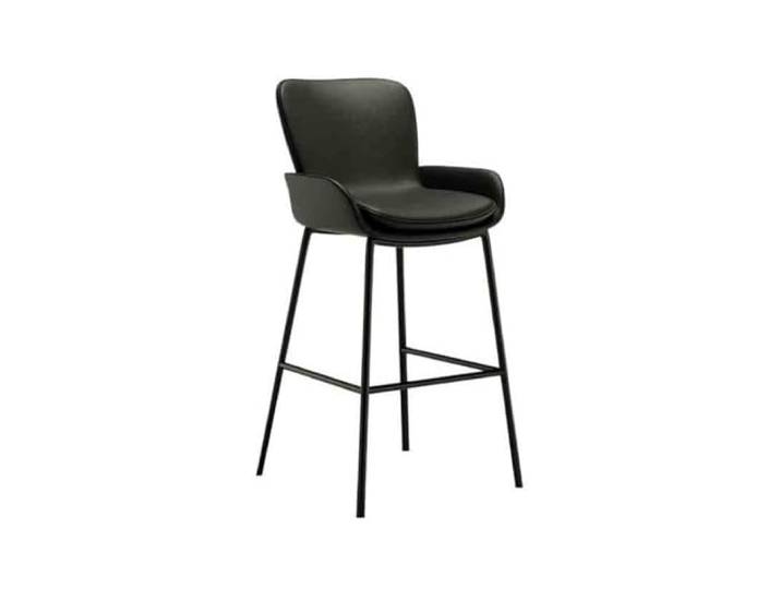 9bbhfJw4R Höhenhocker 75 cm hoher Hocker, Bartheken-Hochstuhl(Schwarz)