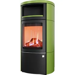 Kaminofen HARK 44-5.1 Flüssiggas H Raumluftabhängig 7,5 kW - Ofenkacheln: Limone - Korpus: Graphit