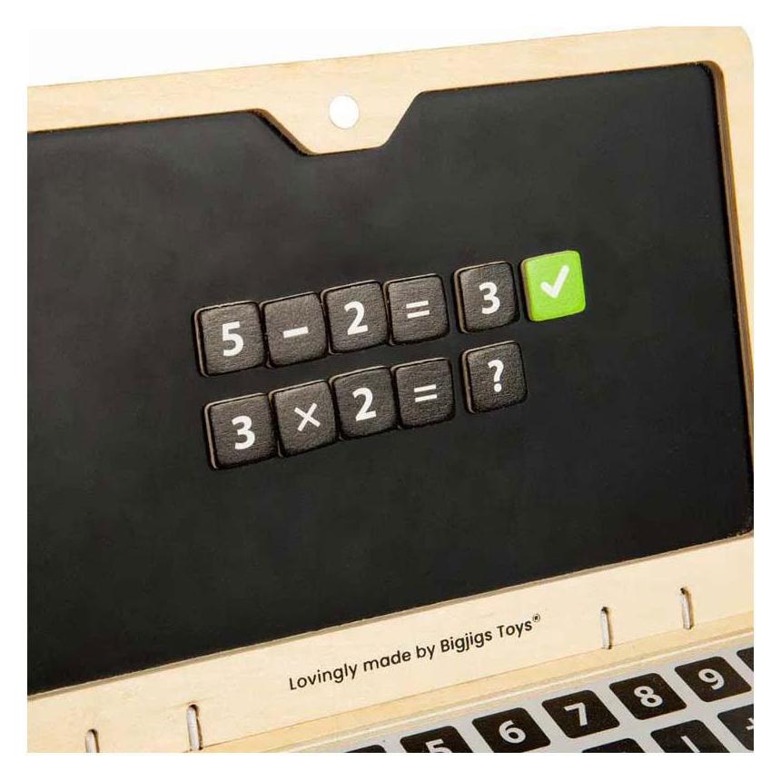 Bigjigs Holzspielzeug-Laptop-Set, 95-tlg. (BJ37057)