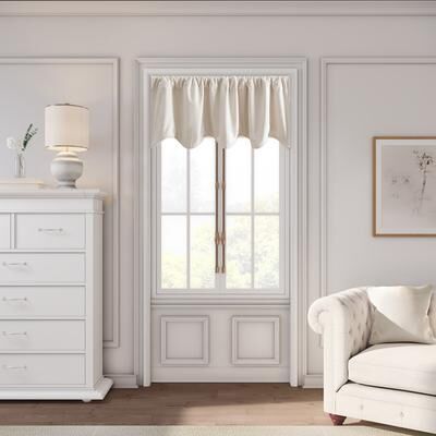 Ricardo Premium Velvet Lined Scalloped Curtain Valance