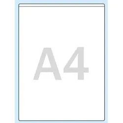 100 SPRINTIS Selbstklebende Rechtecktaschen A4, 220 x 305 mm, 100 Stück, Schmalseite offen, Dokumententasche aus Kunststoff für Büro und Logistik, PP, transparent