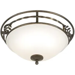 Elstead Lighting Pembroke Deckenleuchte 2-flammig E27 Schwarz Gold