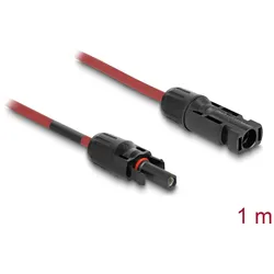 Delock DL4 Solar Kabel 4 mm2 Stecker zu Buchse 1 m rot