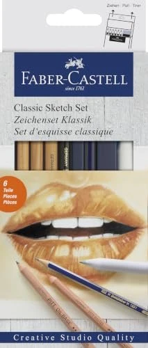 Faber-Castell Classic Sketch Set, 6 Stück