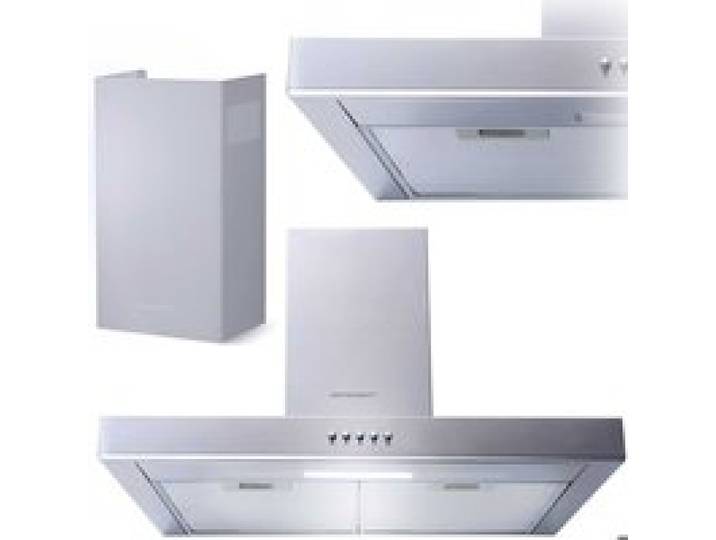 Hotte de cuisine cheminée inox - JANSHOP - 60 cm - Éclairage LED - 3 niveaux defficacité