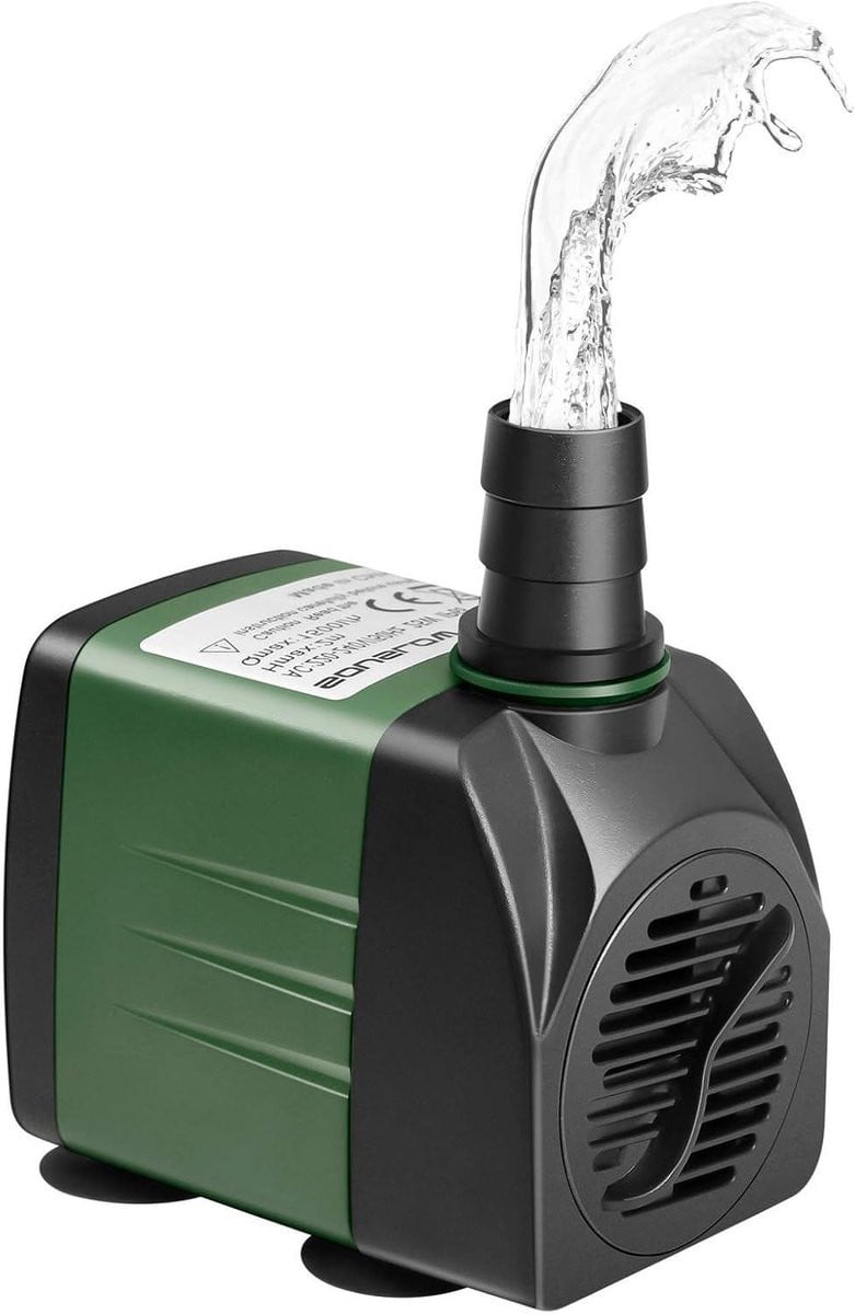 Dompelwaterpomp voor aquariums, 600 l/u, zwart