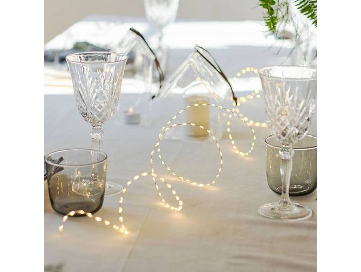 Sirius LED-Lichterkette Kiki, silber, 200 cm Kiki, chrom / silber, Metall, LED Lichterketten