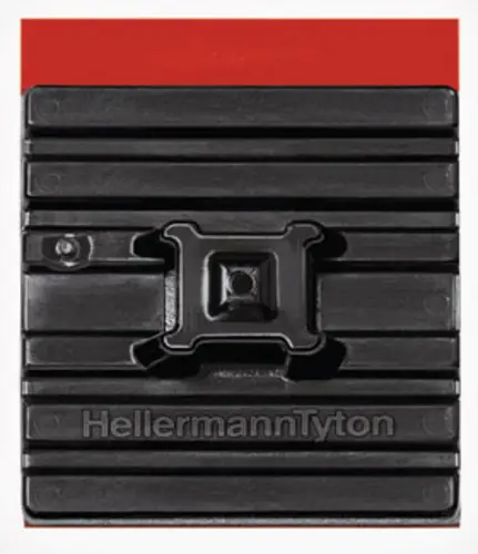 HellermannTyton FMB4APT-I-PA66HS-BK Befestigungssockel selbstklebend 151-01527 flexibler Sockel, 4fach einfädeln Schwarz
