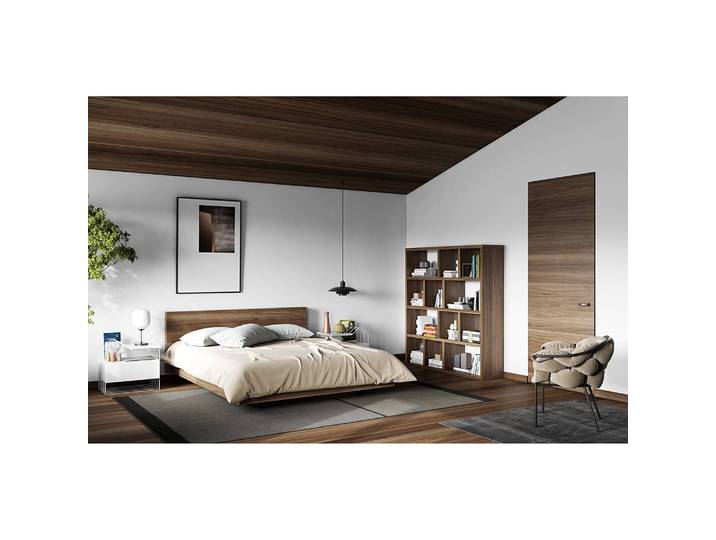 Regal MDF Mitteldichte Holzfaserplatte , furniert Braun/Walnuss 150 x 159cm