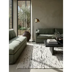 Wollteppich gestreift Monochrom 160 x 230 cm - TIREE   Kadima Design
