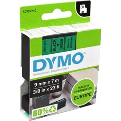 Dymo Label Band D1 40919 (S0720740) schwarz auf grün 9mm x 7m
