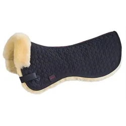 Sattelpad CH mit Lammfell ohne rand hinten/5100 black/nature WB