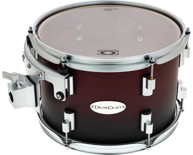 DrumCraft "Series 6 12"x08" Tom Tom SBR" Satin Black To Red Fade
