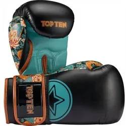 TOP TEN Boxhandschuhe „Ryu del Mar“, Größe 10 oz in Schwarz Schwarz