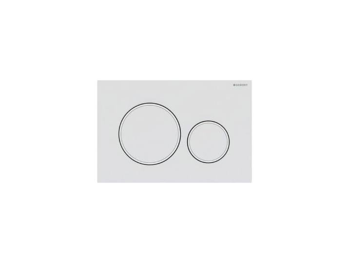 Plaque de déclenchement double Sigma20 : laque blanche mate revêtement facile à nettoyer blanc (115.882.01.1)