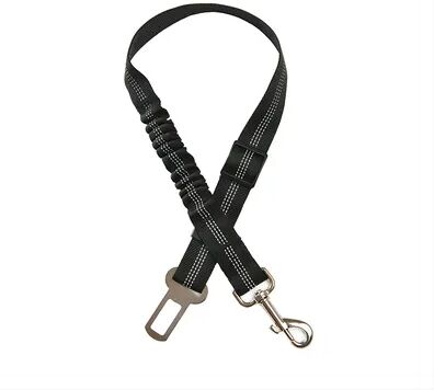 Perfect Picks Market Elastic Nylon Dog Seat Belt For Small And Large Dogs Adjustable, Reflective, Durable Travel Safety Rope black