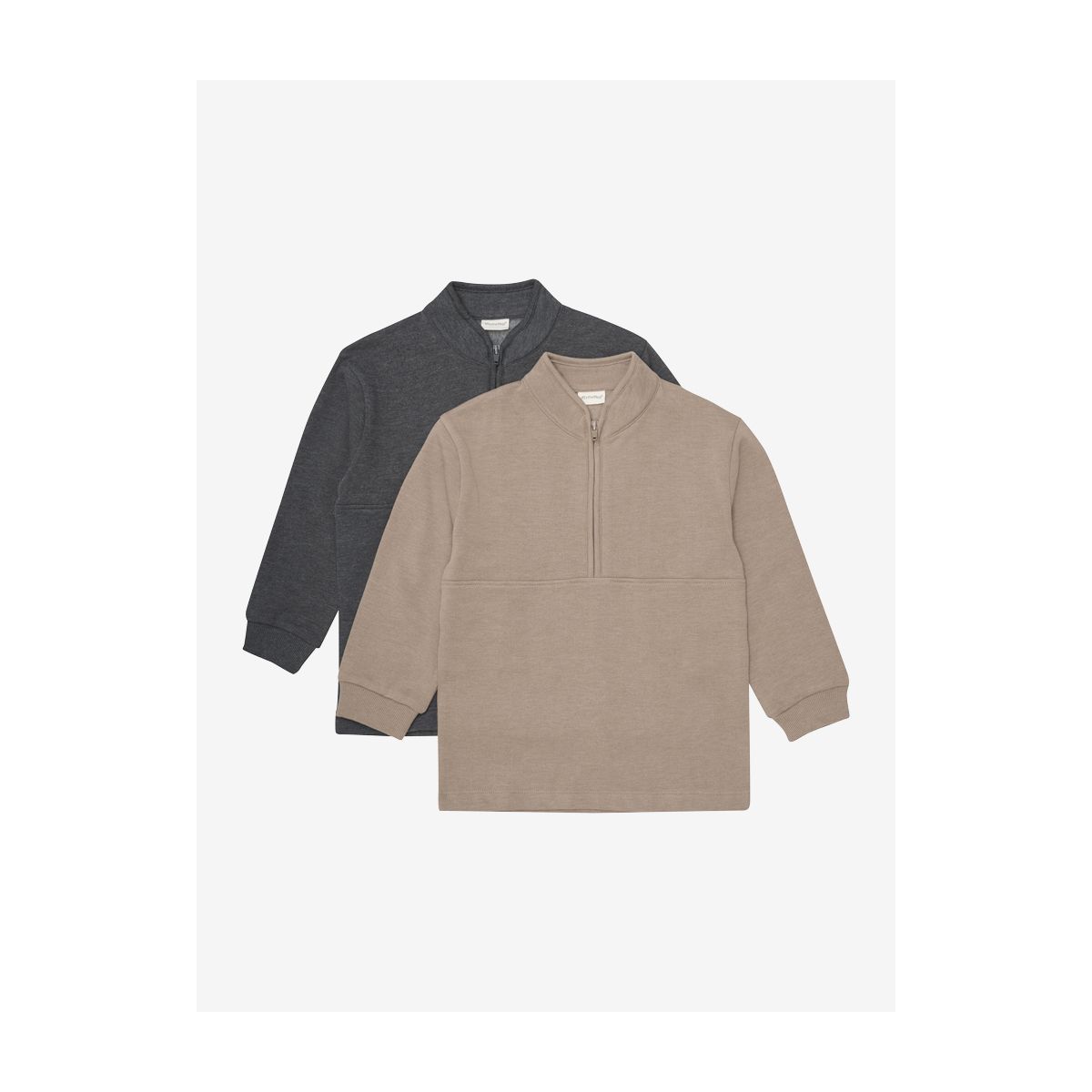 Minymo Sweatshirt w.zip (2-pack) fossil (2563) 92 6616-2563-92