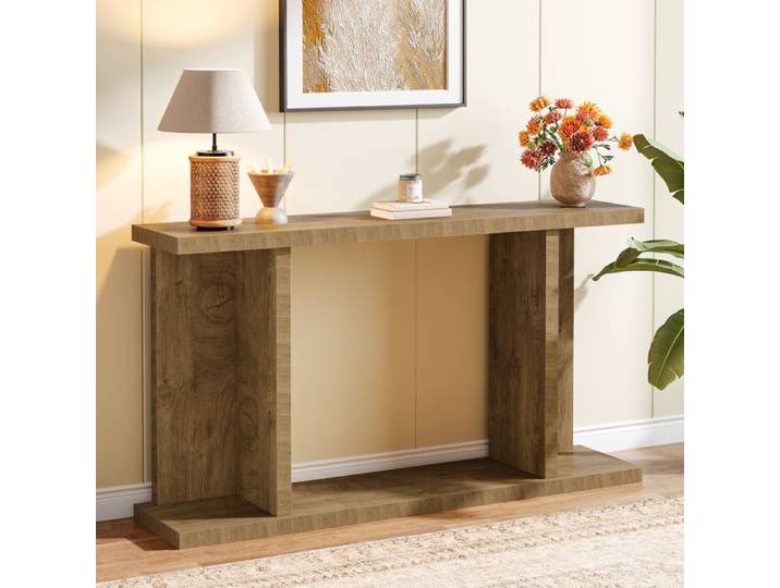 Table Console - LITTLE TREE - Little Tree - 140x30x80 cm - Noyer clair - Bois massif