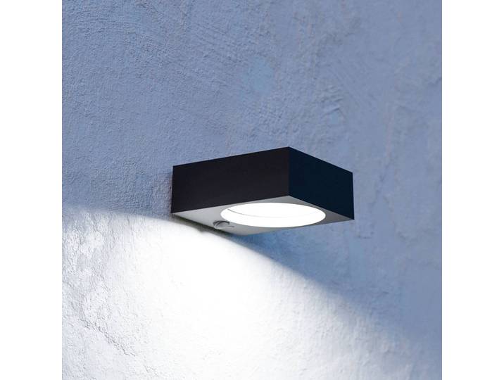EGLO Außenwandleuchte Darfano, dimmbar, schwarz, Kunststoff, Modern, Wandlampe