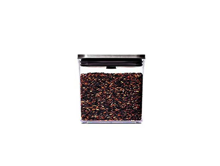 OXO POP Behälter, rechteckig, flach, 1,6 L Elegante Lösung für die Küchenarbeitsfläche, platzsparende Konstruktion hält trockene Lebensmittel frisch