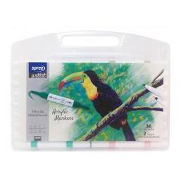 Koh-i-Noor Doppelseitige Acrylmarker, 36 Farben (70187700)