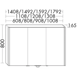 Burgbad Spiegelschrank Sys30 PG2 Echo 800x1308x165 Sys30 PG2 Echo, SPRQ130L470 SPRQ130L470